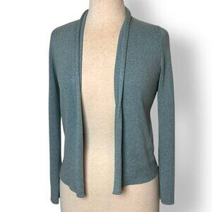 Nic+Zoe Open Front Lightweight Cardigan Sweater Light Blue Gray Sz S